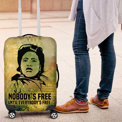 Fannie Lou Hamer Luggage Cover Unbossable Quote Design Protest Silhouettes and Voting Rights Tribute - African Pride