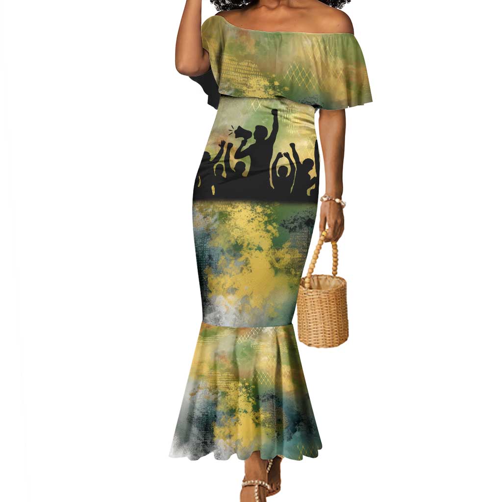 Fannie Lou Hamer Mermaid Dress Unbossable Quote Design Protest Silhouettes and Voting Rights Tribute - African Pride