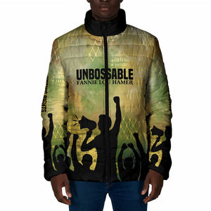 Fannie Lou Hamer Padded Jacket Unbossable Quote Design Protest Silhouettes and Voting Rights Tribute - African Pride