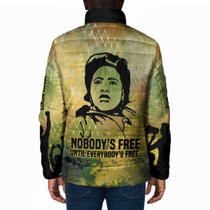 Fannie Lou Hamer Padded Jacket Unbossable Quote Design Protest Silhouettes and Voting Rights Tribute - African Pride