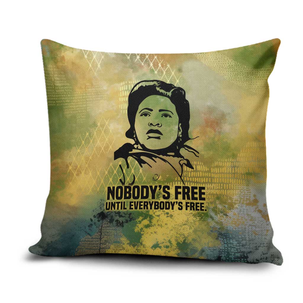 Fannie Lou Hamer Pillow Cover Unbossable Quote Design Protest Silhouettes and Voting Rights Tribute - African Pride