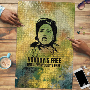 Fannie Lou Hamer Puzzle Unbossable Quote Design Protest Silhouettes and Voting Rights Tribute - African Pride