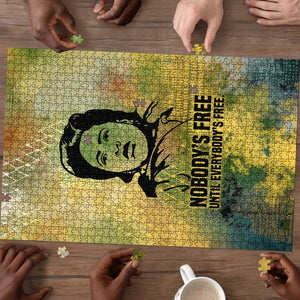 Fannie Lou Hamer Puzzle Unbossable Quote Design Protest Silhouettes and Voting Rights Tribute - African Pride