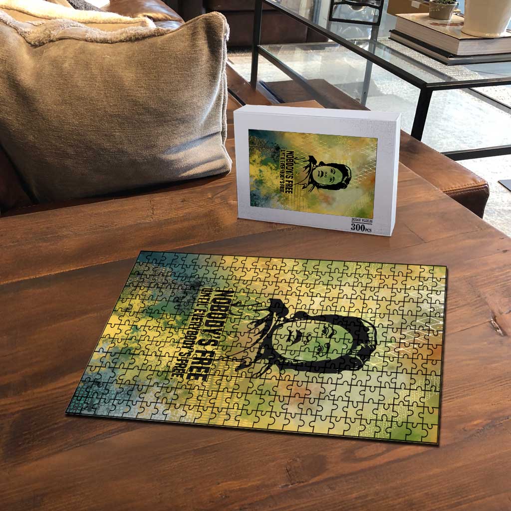 Fannie Lou Hamer Puzzle Unbossable Quote Design Protest Silhouettes and Voting Rights Tribute - African Pride