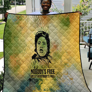 Fannie Lou Hamer Quilt Unbossable Quote Design Protest Silhouettes and Voting Rights Tribute - African Pride