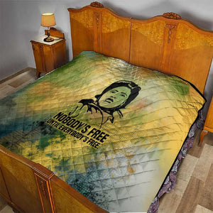 Fannie Lou Hamer Quilt Unbossable Quote Design Protest Silhouettes and Voting Rights Tribute - African Pride