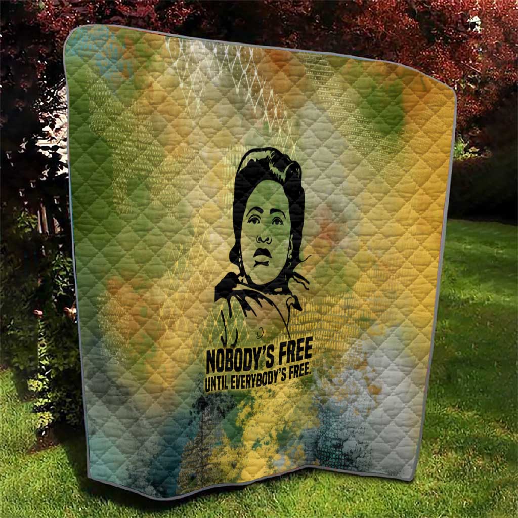 Fannie Lou Hamer Quilt Unbossable Quote Design Protest Silhouettes and Voting Rights Tribute - African Pride