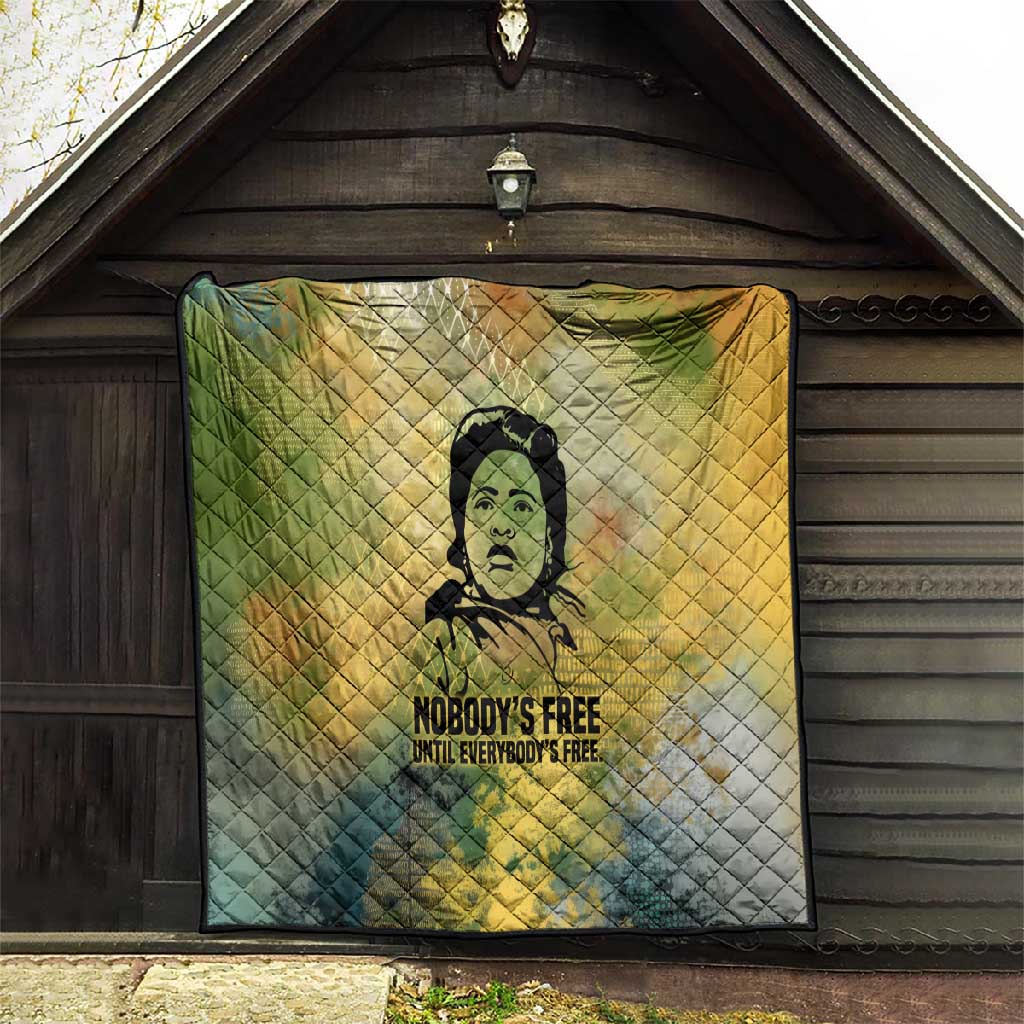 Fannie Lou Hamer Quilt Unbossable Quote Design Protest Silhouettes and Voting Rights Tribute - African Pride