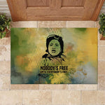 Fannie Lou Hamer Rubber Doormat Unbossable Quote Design Protest Silhouettes and Voting Rights Tribute - African Pride