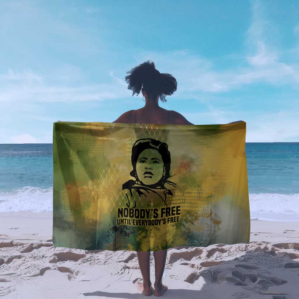 Fannie Lou Hamer Sarong Unbossable Quote Design Protest Silhouettes and Voting Rights Tribute - African Pride