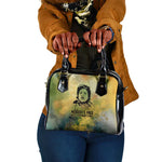 Fannie Lou Hamer Shoulder Handbag Unbossable Quote Design Protest Silhouettes and Voting Rights Tribute - African Pride