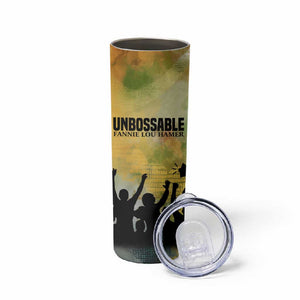 Fannie Lou Hamer Skinny Tumbler Unbossable Quote Design Protest Silhouettes and Voting Rights Tribute - African Pride