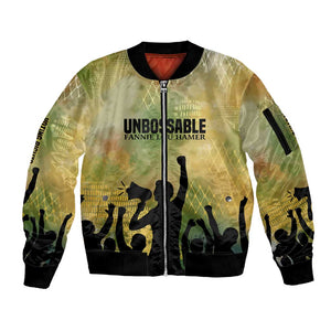 Fannie Lou Hamer Sleeve Zip Bomber Jacket Unbossable Quote Design Protest Silhouettes and Voting Rights Tribute - African Pride