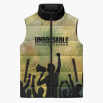 Fannie Lou Hamer Sleeveless Puffer Jacket Unbossable Quote Design Protest Silhouettes and Voting Rights Tribute - African Pride