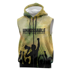 Fannie Lou Hamer Sleeveless Zip Hoodie Unbossable Quote Design Protest Silhouettes and Voting Rights Tribute - African Pride