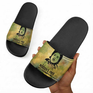Fannie Lou Hamer Slide Sandals Unbossable Quote Design Protest Silhouettes and Voting Rights Tribute - African Pride