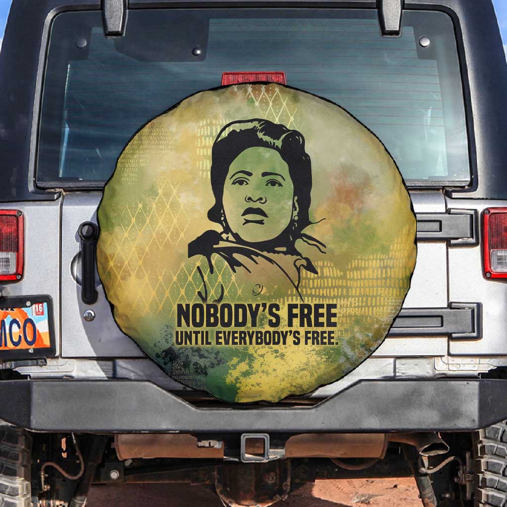 Fannie Lou Hamer Spare Tire Cover Unbossable Quote Design Protest Silhouettes and Voting Rights Tribute - African Pride