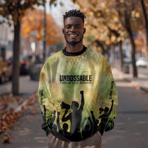 Fannie Lou Hamer Sweatshirt Unbossable Quote Design Protest Silhouettes and Voting Rights Tribute - African Pride