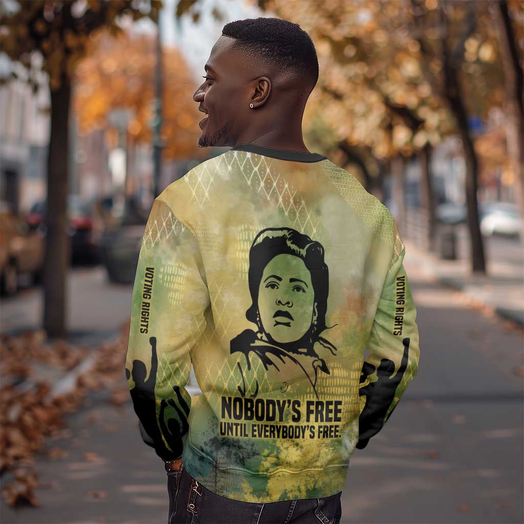 Fannie Lou Hamer Sweatshirt Unbossable Quote Design Protest Silhouettes and Voting Rights Tribute - African Pride
