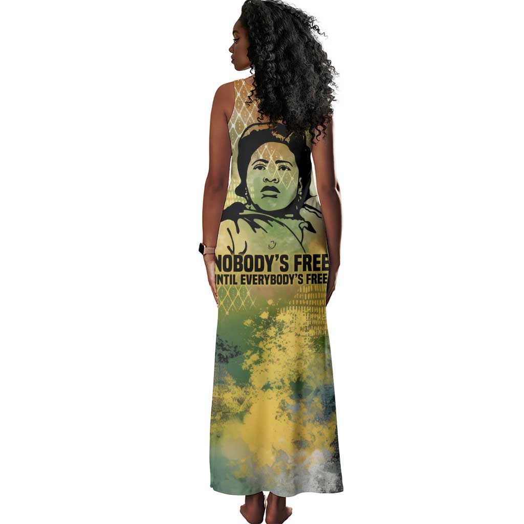 Fannie Lou Hamer Tank Maxi Dress Unbossable Quote Design Protest Silhouettes and Voting Rights Tribute - African Pride