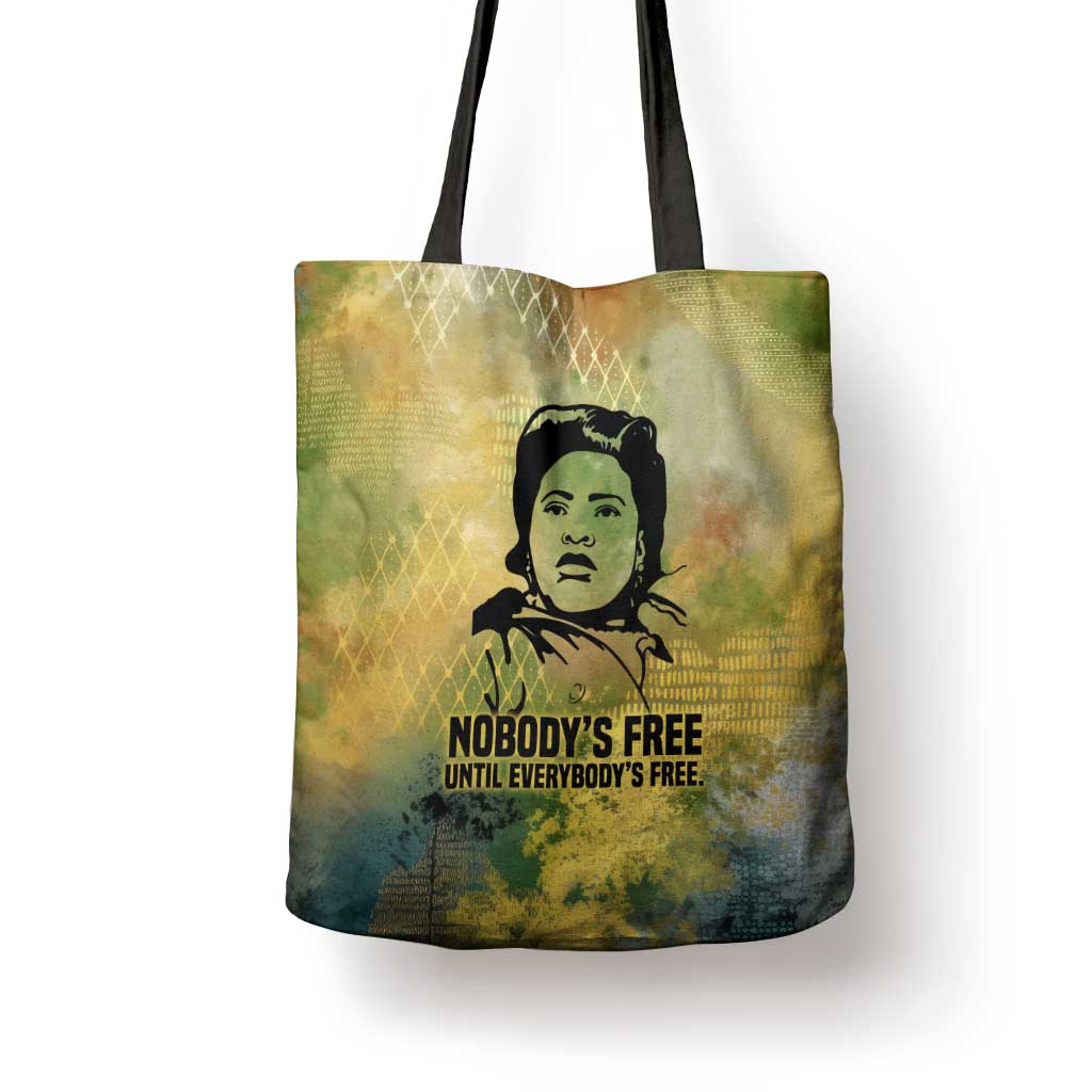 Fannie Lou Hamer Tote Bag Unbossable Quote Design Protest Silhouettes and Voting Rights Tribute - African Pride