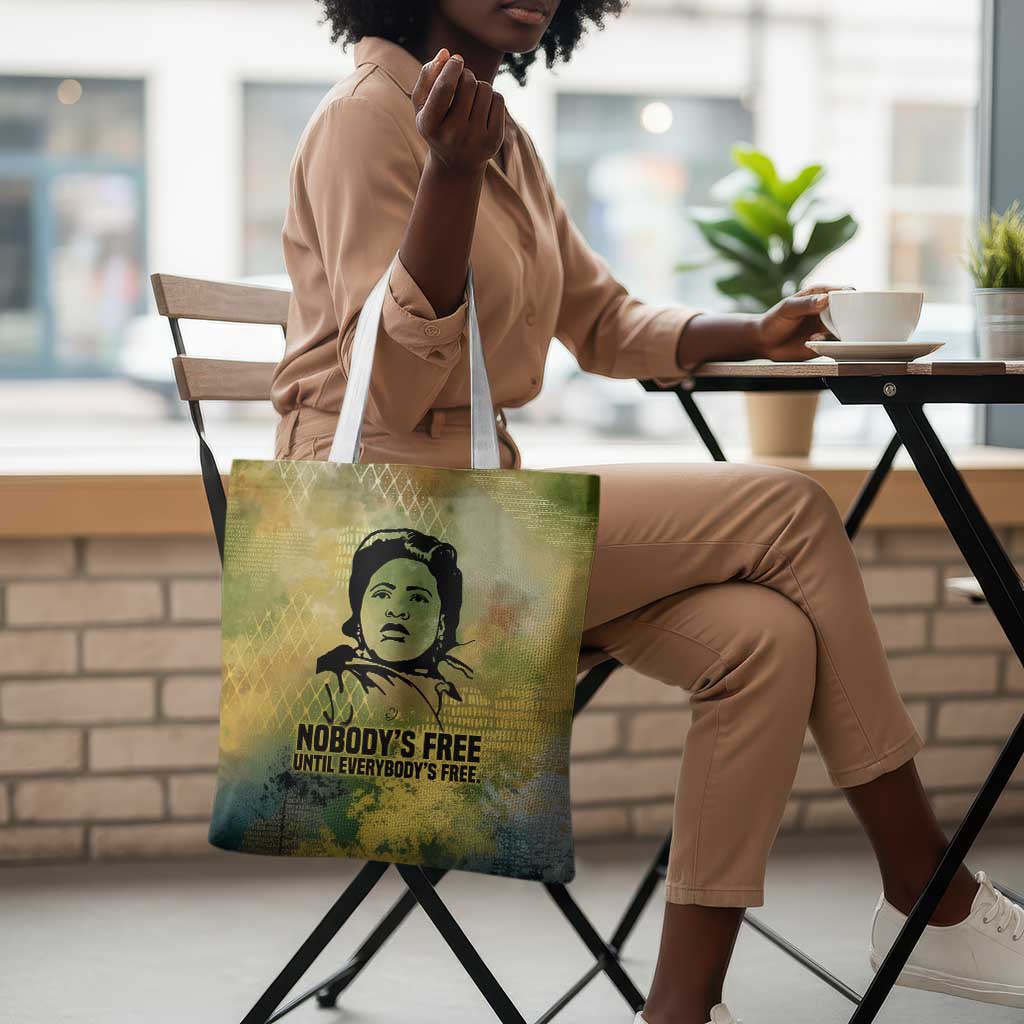 Fannie Lou Hamer Tote Bag Unbossable Quote Design Protest Silhouettes and Voting Rights Tribute - African Pride