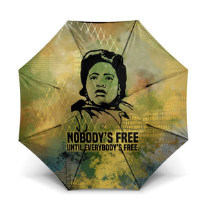 Fannie Lou Hamer Umbrella Unbossable Quote Design Protest Silhouettes and Voting Rights Tribute - African Pride