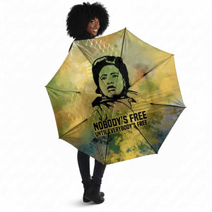 Fannie Lou Hamer Umbrella Unbossable Quote Design Protest Silhouettes and Voting Rights Tribute - African Pride
