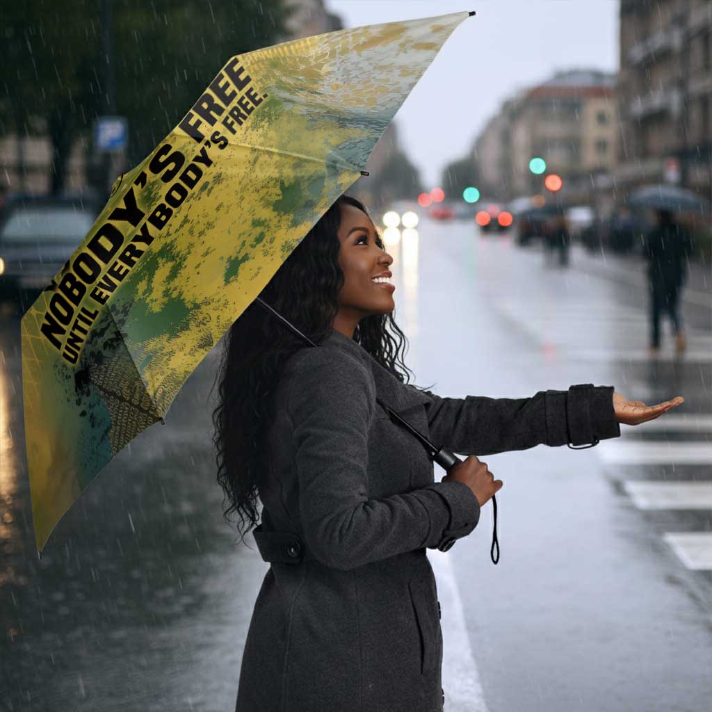 Fannie Lou Hamer Umbrella Unbossable Quote Design Protest Silhouettes and Voting Rights Tribute - African Pride