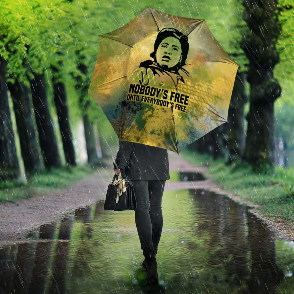 Fannie Lou Hamer Umbrella Unbossable Quote Design Protest Silhouettes and Voting Rights Tribute - African Pride