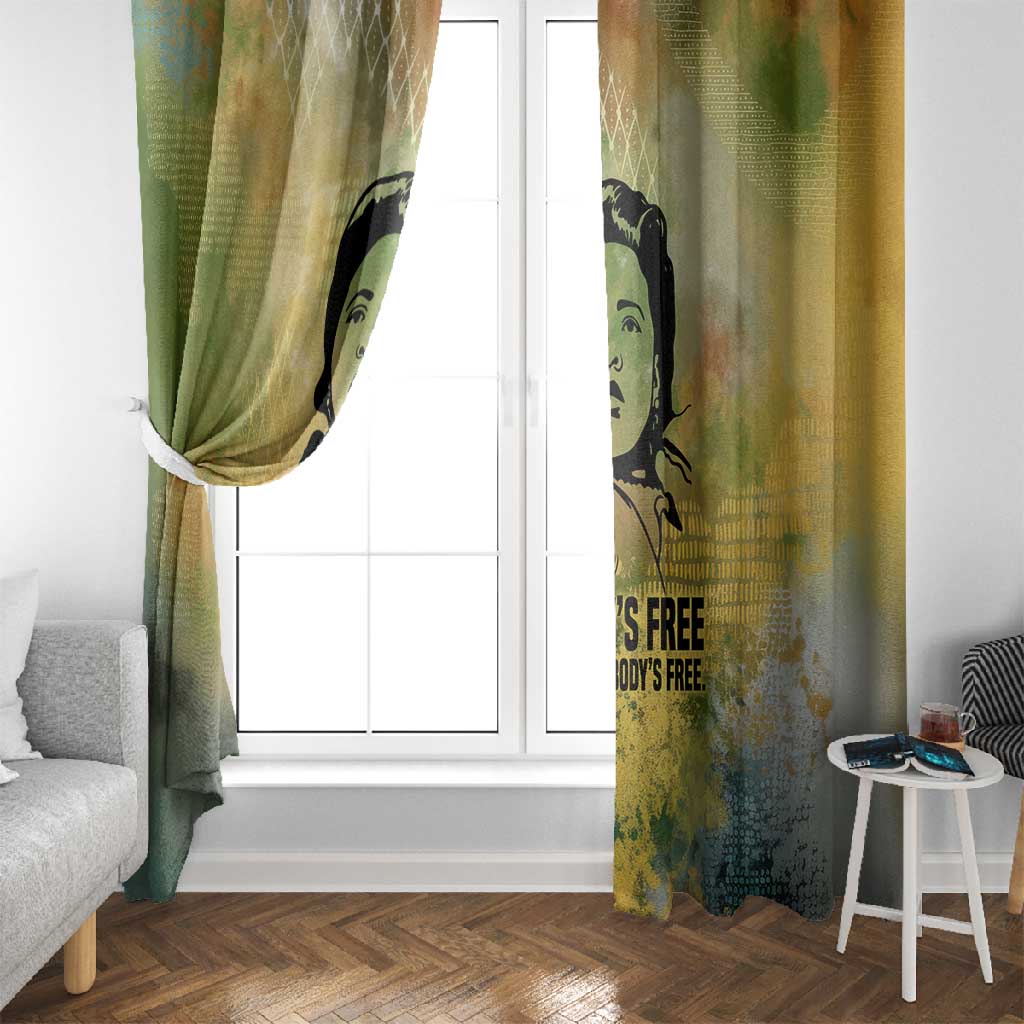 Fannie Lou Hamer Window Curtain Unbossable Quote Design Protest Silhouettes and Voting Rights Tribute - African Pride
