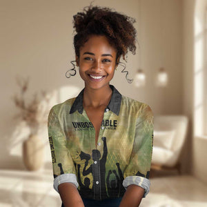 Fannie Lou Hamer Women Casual Shirt Unbossable Quote Design Protest Silhouettes and Voting Rights Tribute - African Pride