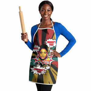 Fannie Lou Hamer Apron with Pop Art Comic Style Design Bold Quote and Civil Rights Tribute - African Pride