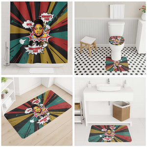 Fannie Lou Hamer Bathroom Set with Pop Art Comic Style Design Bold Quote and Civil Rights Tribute - African Pride