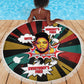 Fannie Lou Hamer Beach Blanket with Pop Art Comic Style Design Bold Quote and Civil Rights Tribute - African Pride
