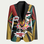 Fannie Lou Hamer Blazer with Pop Art Comic Style Design Bold Quote and Civil Rights Tribute - African Pride