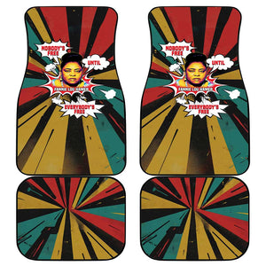 Fannie Lou Hamer Car Mats with Pop Art Comic Style Design Bold Quote and Civil Rights Tribute - African Pride