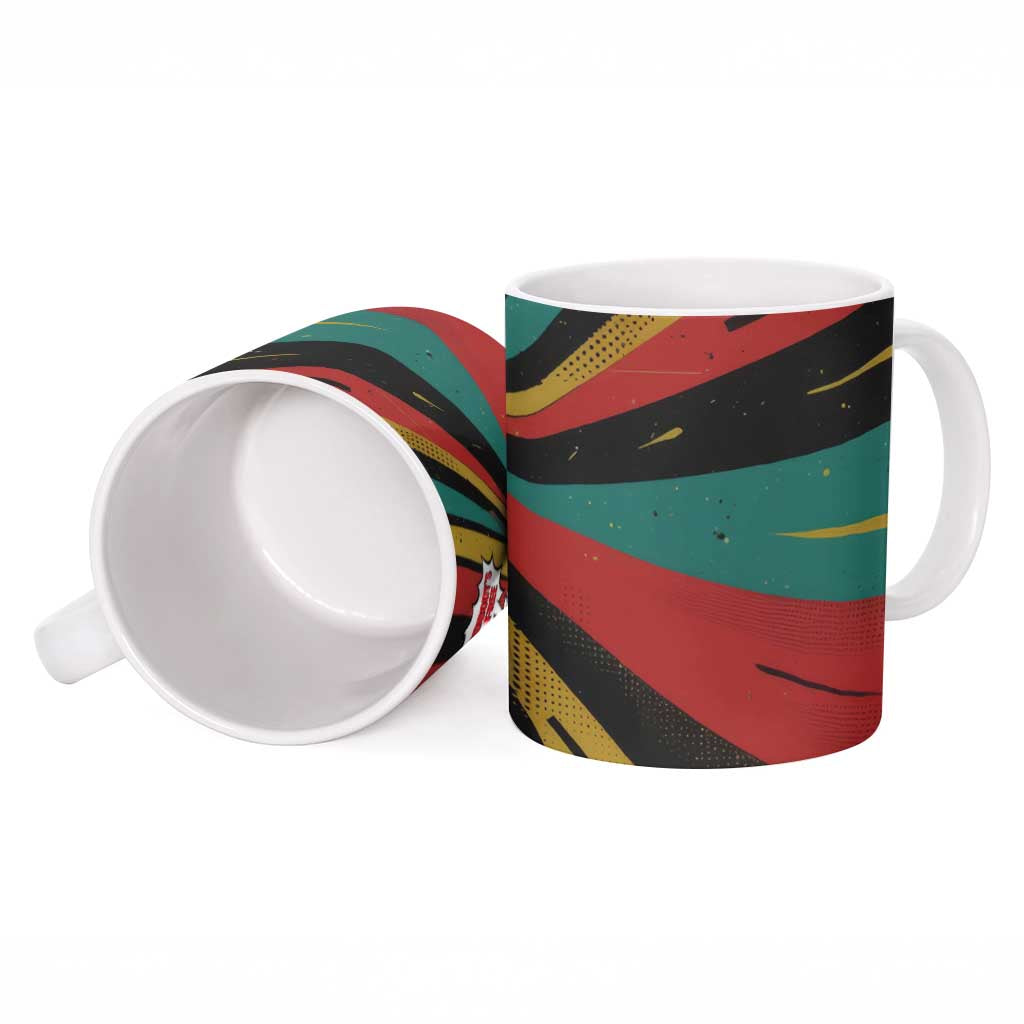 Fannie Lou Hamer Ceramic Mug with Pop Art Comic Style Design Bold Quote and Civil Rights Tribute - African Pride