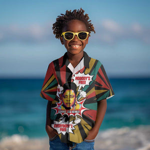 Fannie Lou Hamer Kid Hawaiian Shirt with Pop Art Comic Style Design Bold Quote and Civil Rights Tribute - African Pride