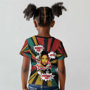Fannie Lou Hamer Kid T shirt with Pop Art Comic Style Design Bold Quote and Civil Rights Tribute - African Pride