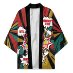 Fannie Lou Hamer Kimono with Pop Art Comic Style Design Bold Quote and Civil Rights Tribute - African Pride