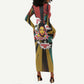 Fannie Lou Hamer Long Sleeve Bodycon Dress with Pop Art Comic Style Design Bold Quote and Civil Rights Tribute - African Pride