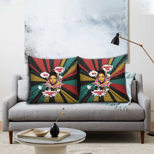 Fannie Lou Hamer Pillow Cover with Pop Art Comic Style Design Bold Quote and Civil Rights Tribute - African Pride