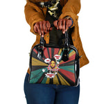 Fannie Lou Hamer Shoulder Handbag with Pop Art Comic Style Design Bold Quote and Civil Rights Tribute - African Pride