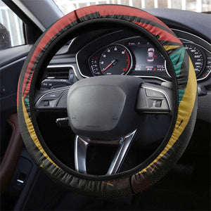 Fannie Lou Hamer Steering Wheel Cover with Pop Art Comic Style Design Bold Quote and Civil Rights Tribute - African Pride