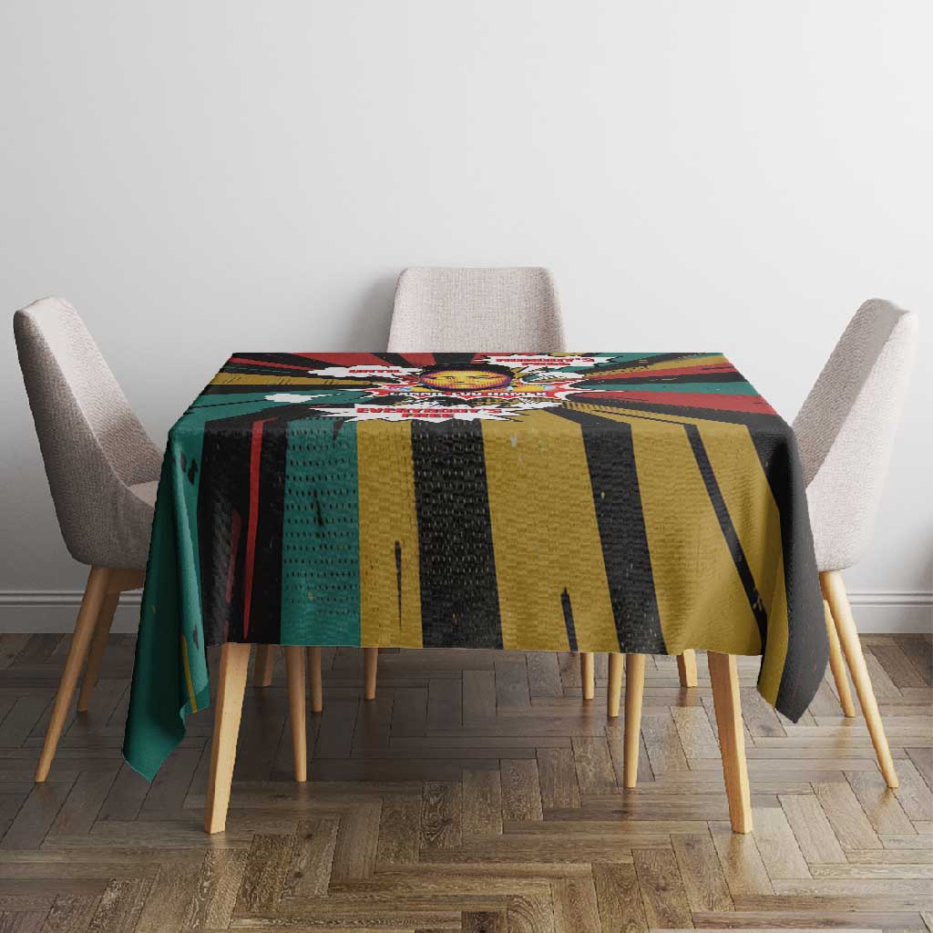 Fannie Lou Hamer Tablecloth with Pop Art Comic Style Design Bold Quote and Civil Rights Tribute - African Pride