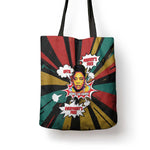 Fannie Lou Hamer Tote Bag with Pop Art Comic Style Design Bold Quote and Civil Rights Tribute - African Pride