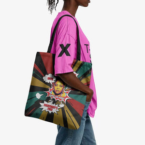 Fannie Lou Hamer Tote Bag with Pop Art Comic Style Design Bold Quote and Civil Rights Tribute - African Pride