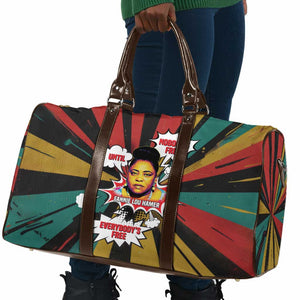 Fannie Lou Hamer Travel Bag with Pop Art Comic Style Design Bold Quote and Civil Rights Tribute - African Pride