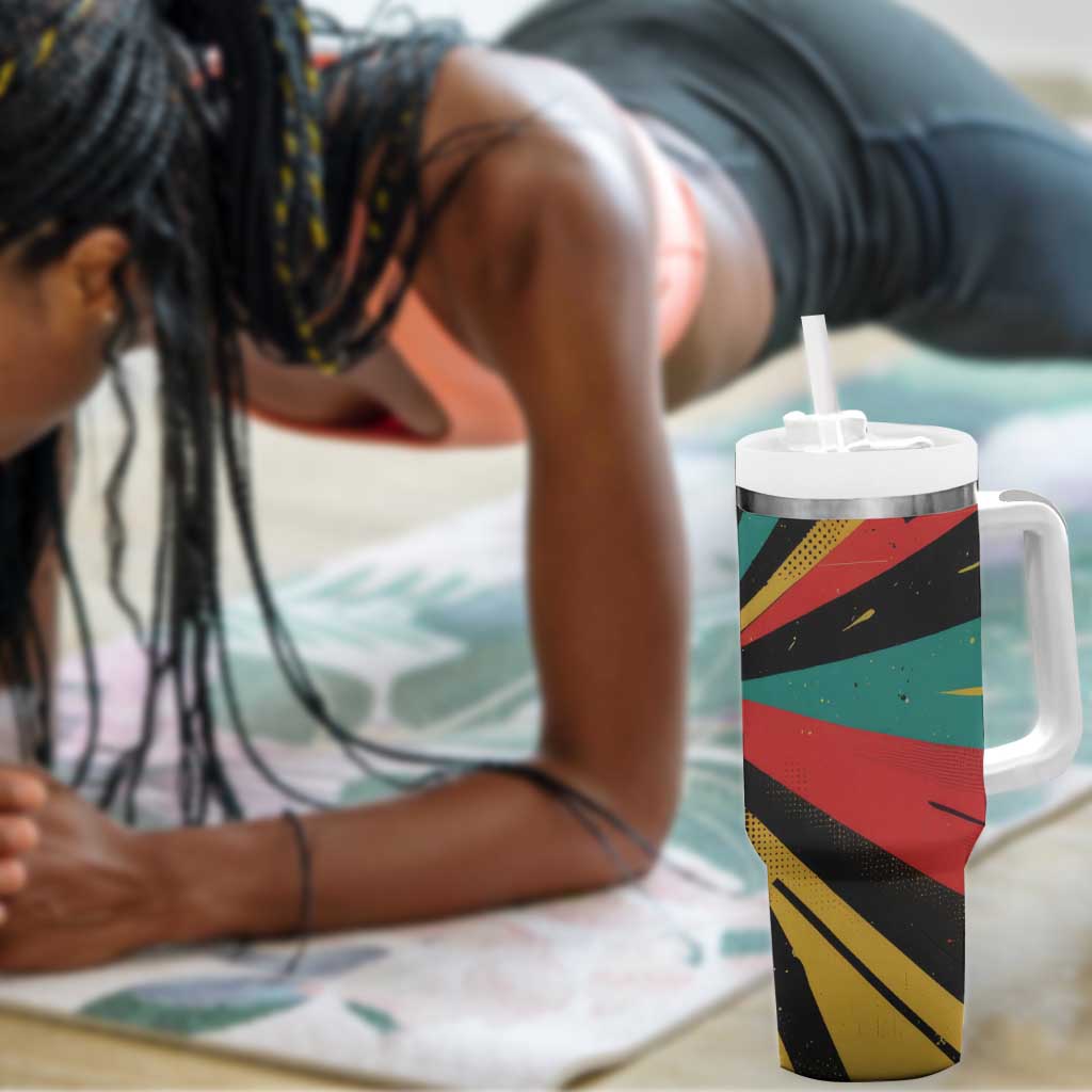 Fannie Lou Hamer Tumbler With Handle with Pop Art Comic Style Design Bold Quote and Civil Rights Tribute - African Pride